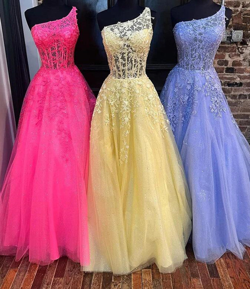 Women Lace Prom Dresses Long Appliques Evening Gowns Formal Party Dress YPD377