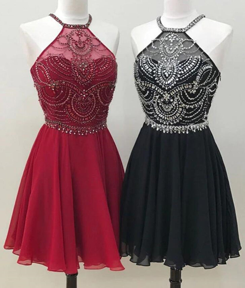 Women Beads Prom Dresses Short Cocktail Gowns Girls Homecoming Dresses Short Graduation Dress YHD216