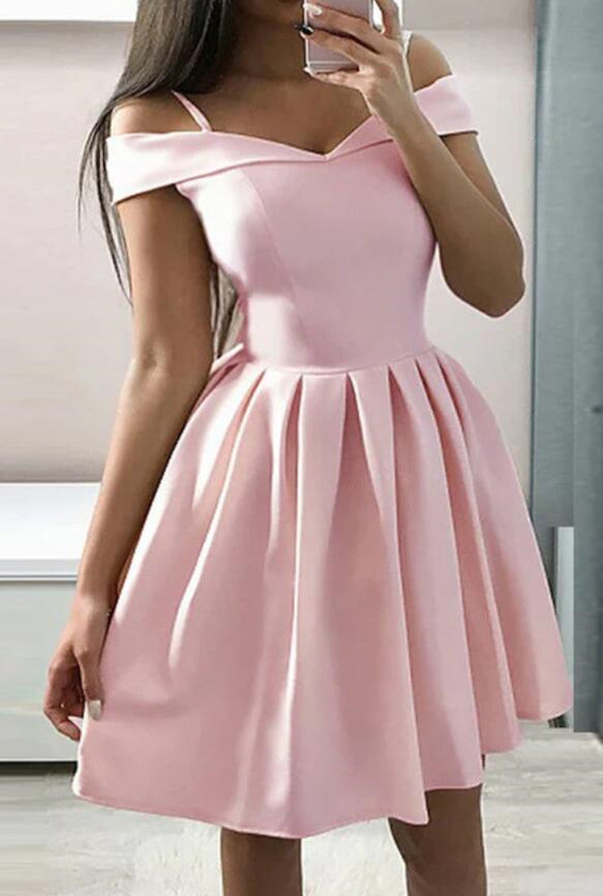 Women Satin Prom Dresses Short Cocktail Gowns Girls Homecoming Dresses Short Graduation Dress YHD186