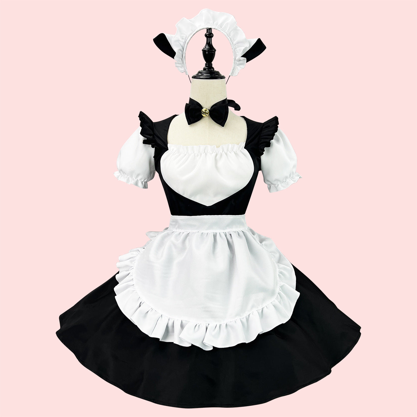 Anime Maid Cosplay Costume Dress for School Girls Halloween Maid Outfits Cute Lolita Dress YCC056