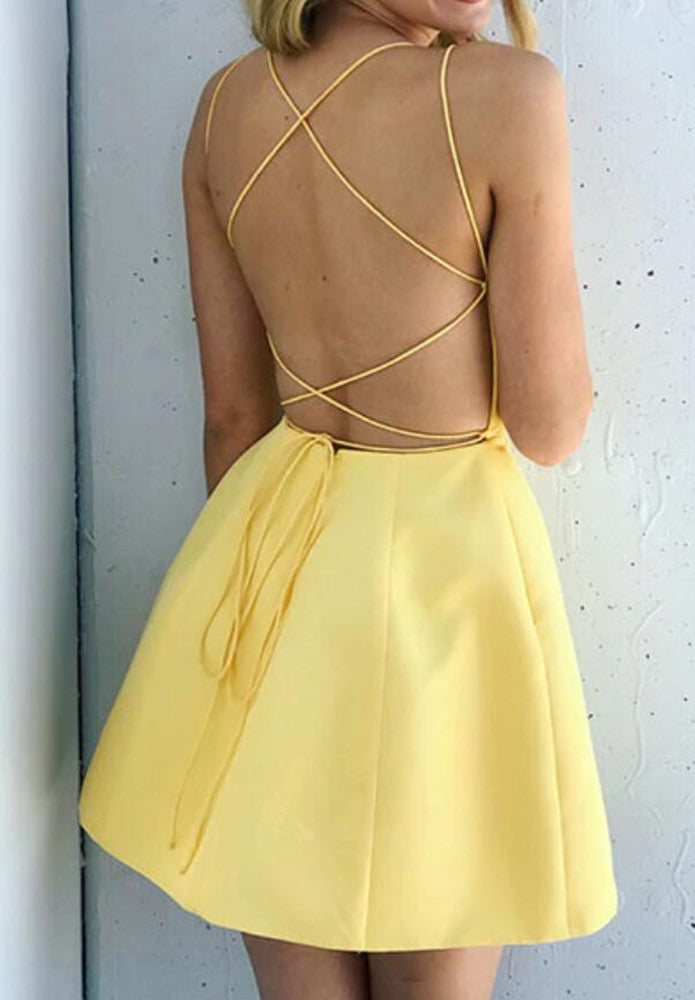 Women Satin Prom Dresses Short Cocktail Gowns Girls Homecoming Dresses Short Graduation Dress YHD204