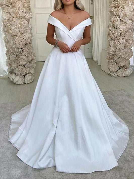 Women V-Neck Prom Dresses Long A-Line Evening Gowns Formal Party Dress YPD393