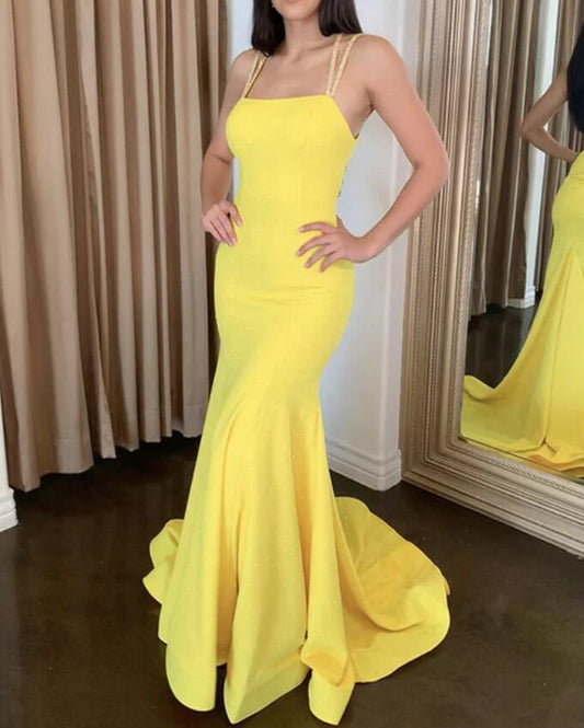 Women Satin Prom Dresses Long Mermaid Evening Gowns Formal Party Dress YPD290