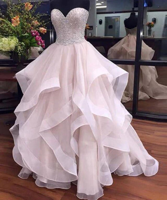 Women Beads Prom Dresses Long Sweet 16 Sequins Evening Gowns Formal Party Dress YPD313