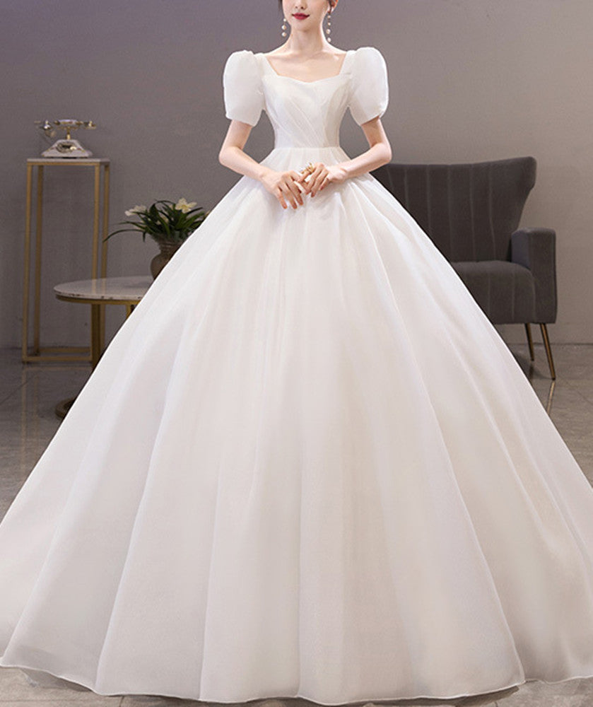 Women A-Line Wedding Dresses Simple Long Bridal Gowns YWD025