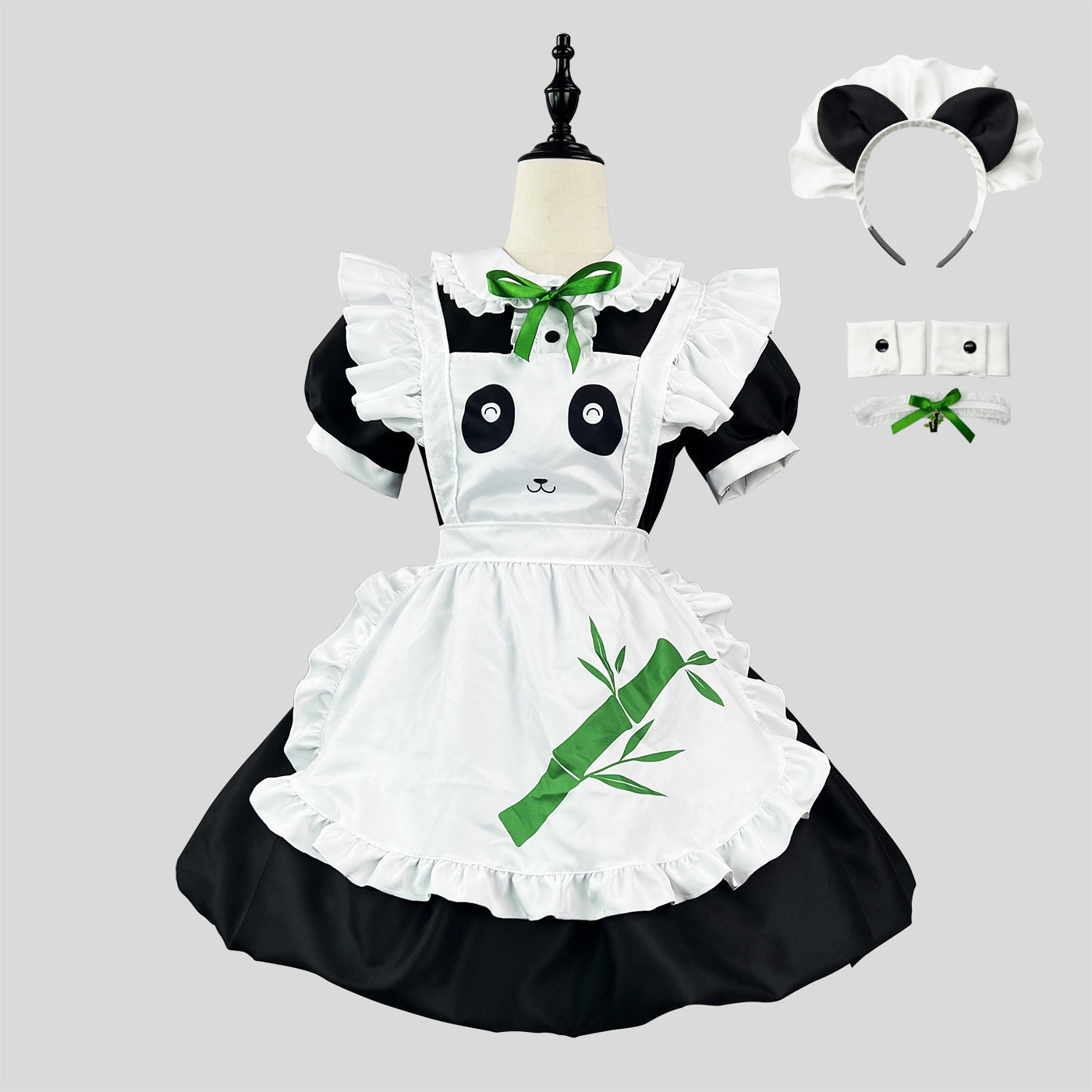 Anime Maid Cosplay Costume Dress for School Girls Halloween Maid Outfits Cute Lolita Dress YCC044