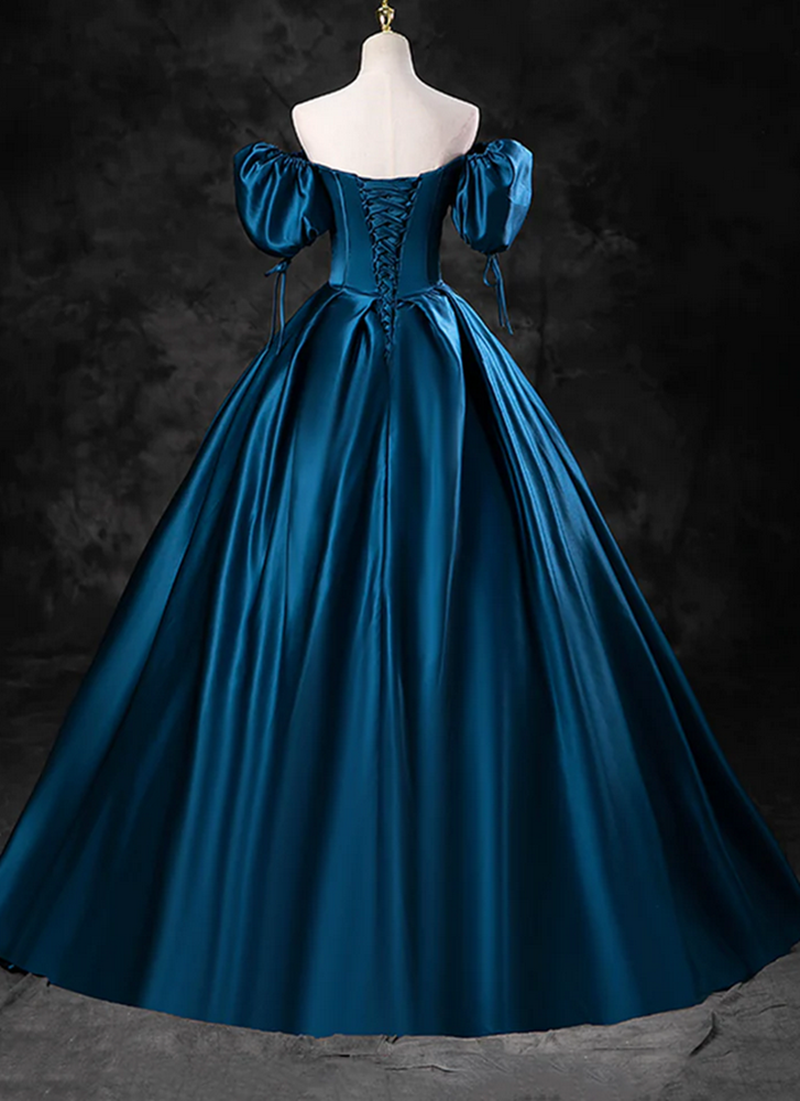 Women Off the Shoulder Prom Dresses Long Lace Up Back Evening Party Dress YPD002