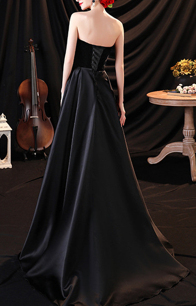 Women Sweetheart Prom Dresses Long Black Evening Gowns Formal Party Dress YPD289