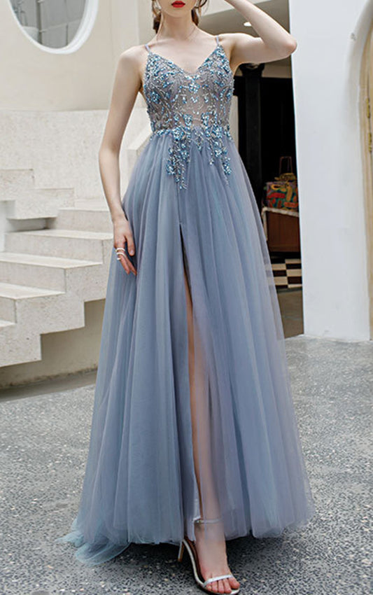 Women Beads Prom Dresses Long Sequins Evening Party Dress YPD239