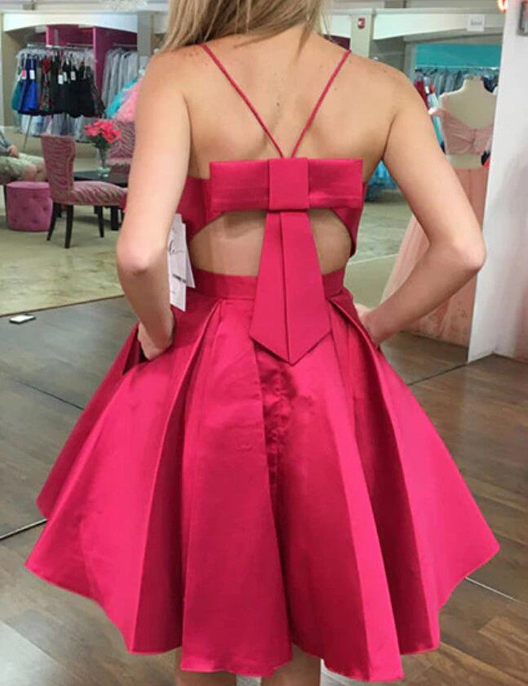 Women Satin Prom Dresses Short Cocktail Gowns Girls Homecoming Dresses Short Graduation Dress YHD207
