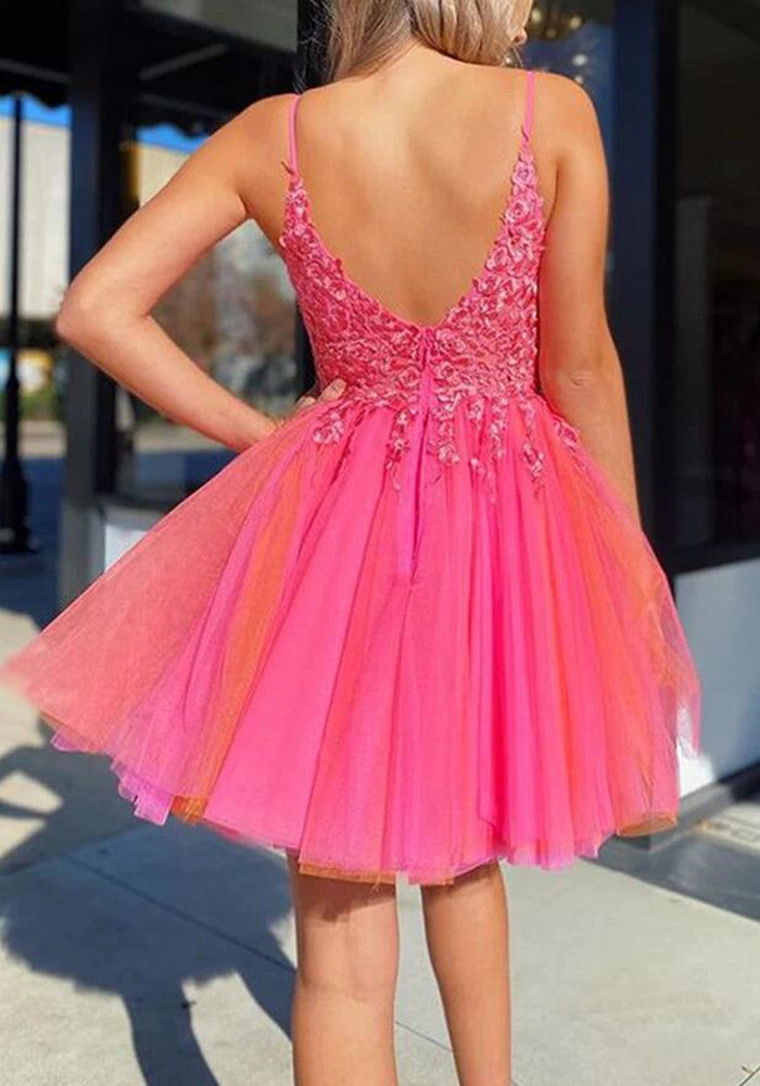 Women Lace Prom Dresses Short Cocktail Gowns Girls Appliques Homecoming Dresses Short Graduation Dress YHD240