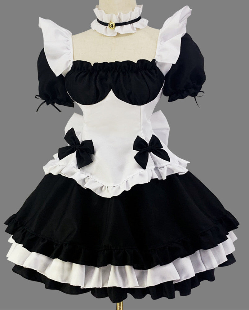 Anime Maid Cosplay Costume Dress for School Girls Halloween Maid Outfits Cute Lolita Dress YCC043