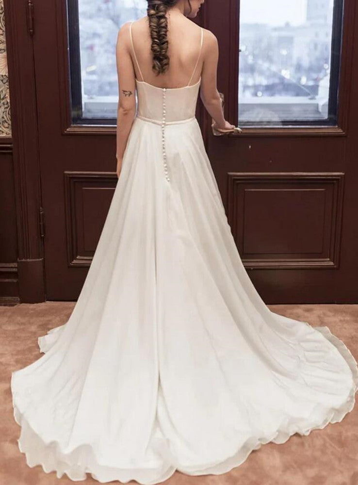 Women Chiffon Prom Dresses Long Simple Evening Gowns Formal Party Dress YPD301