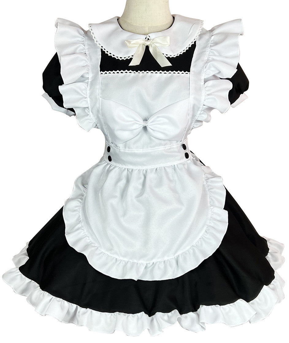 Anime Maid Cosplay Costume Dress for School Girls Halloween Maid Outfits Cute Lolita Dress YCC045