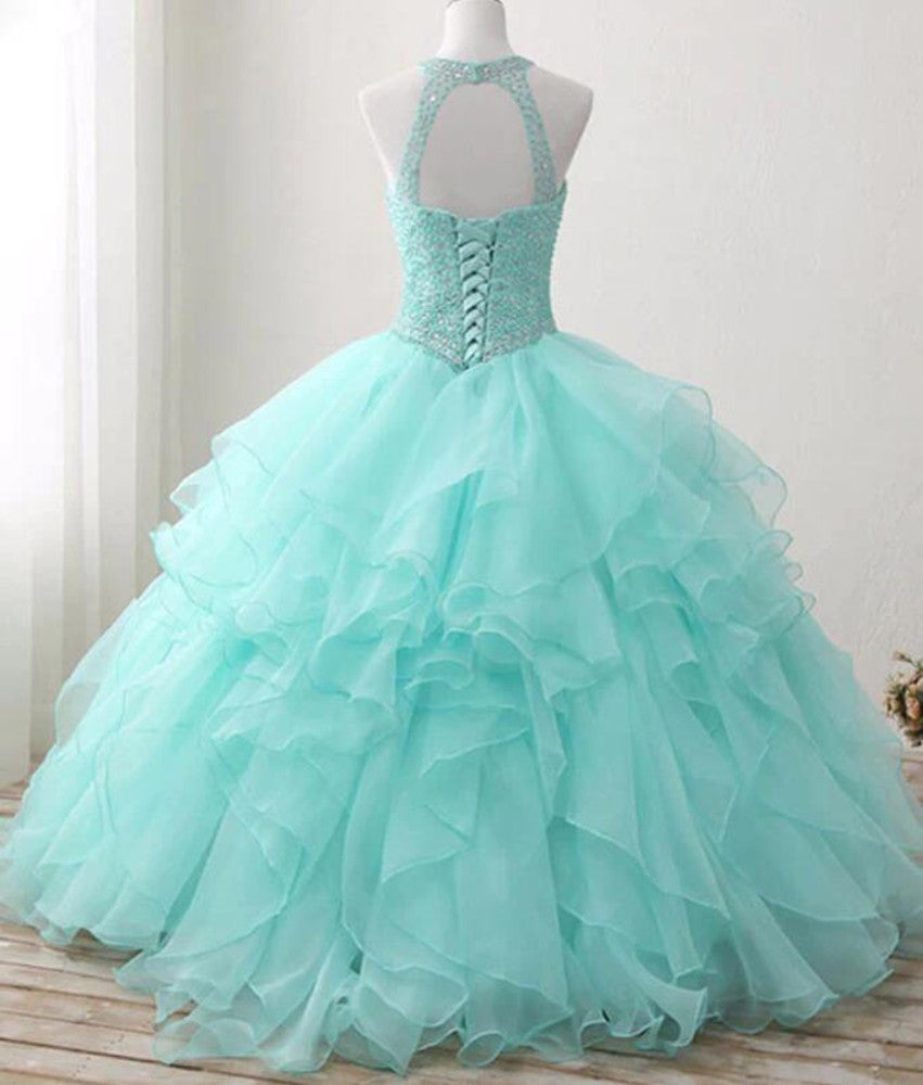 Women Beads Prom Dresses Long Sweet 16 Evening Gowns Formal Party Dress YPD314