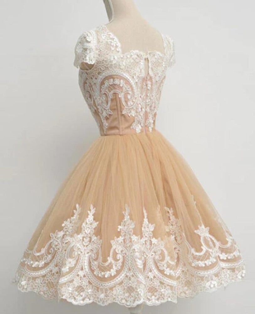 Women Appliques Prom Dresses Short Cocktail Gowns Girls Homecoming Dresses Short Graduation Dress YHD230