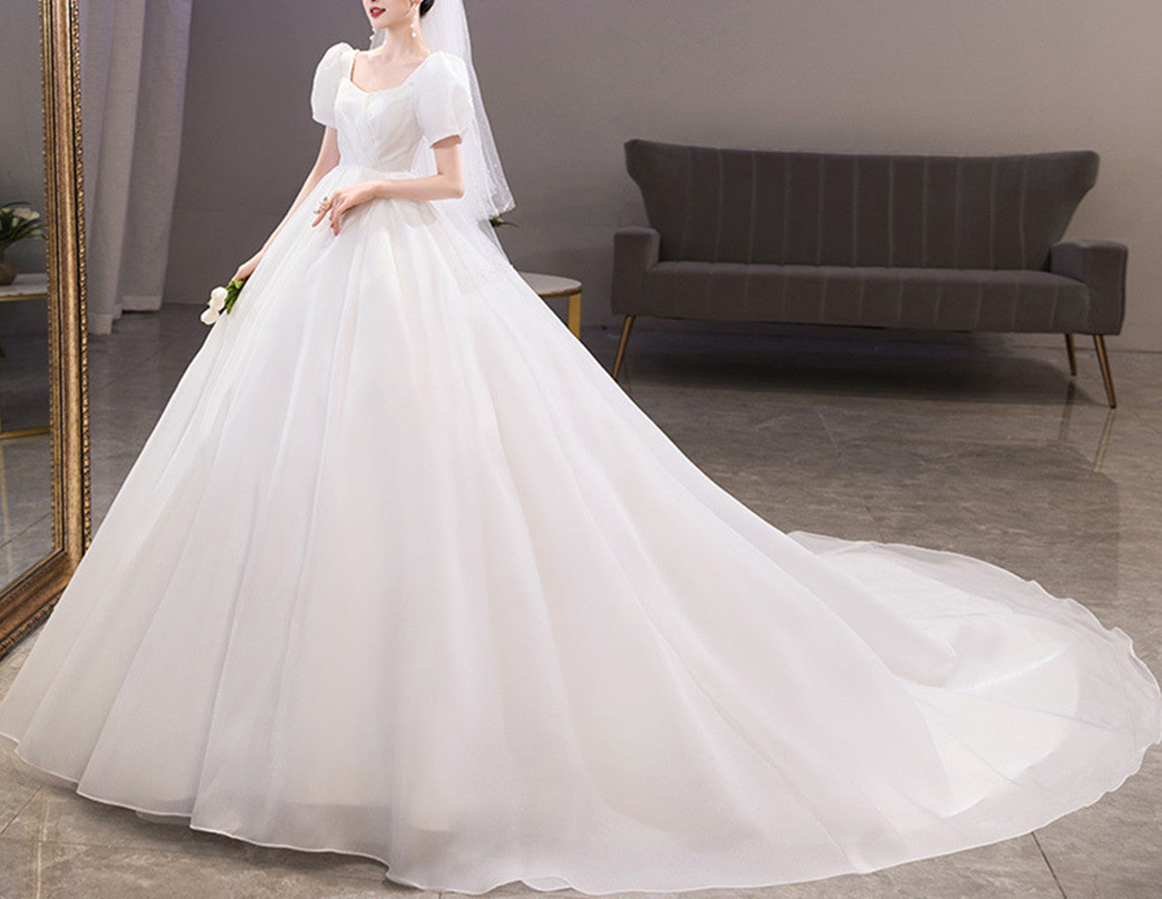Women A-Line Wedding Dresses Simple Long Bridal Gowns YWD025