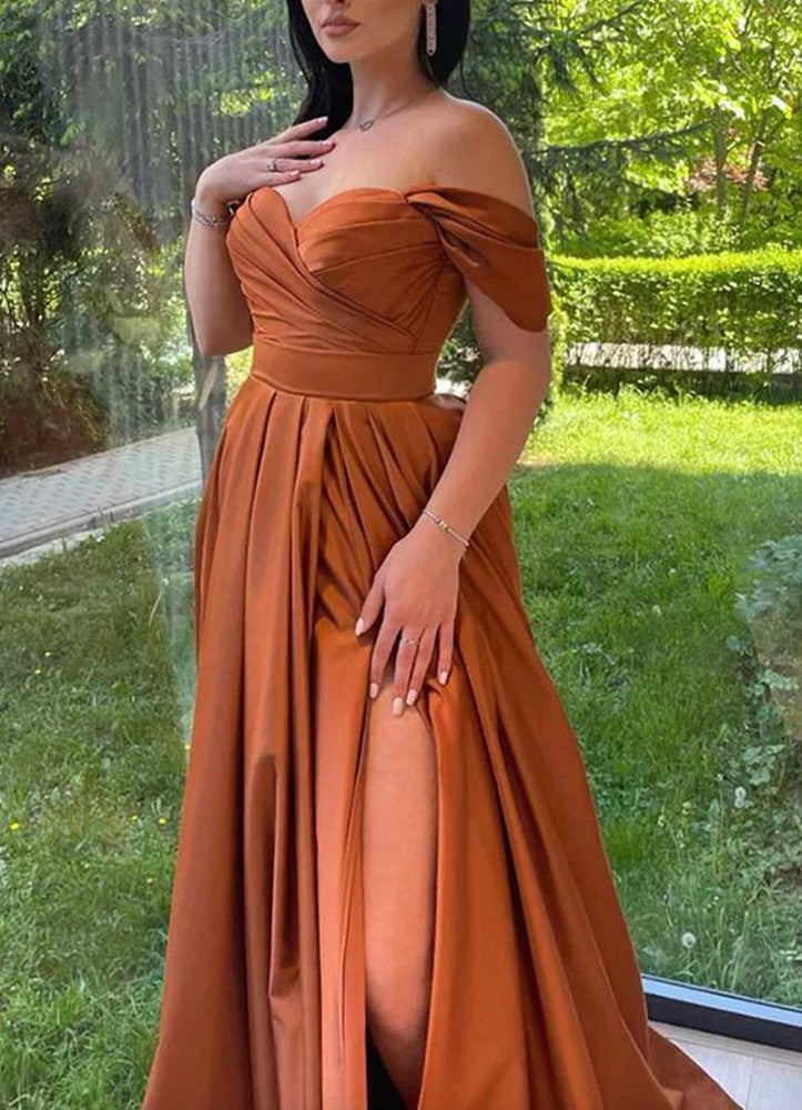 Women Sweetheart Prom Dresses Long Side Slit Evening Gowns Formal Party Dress YPD344