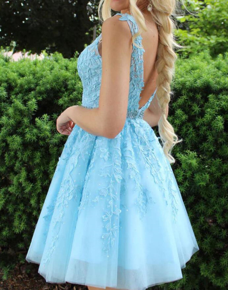 Women Lace Prom Dresses Short Cocktail Gowns Girls Homecoming Dresses Short Graduation Dress YHD196