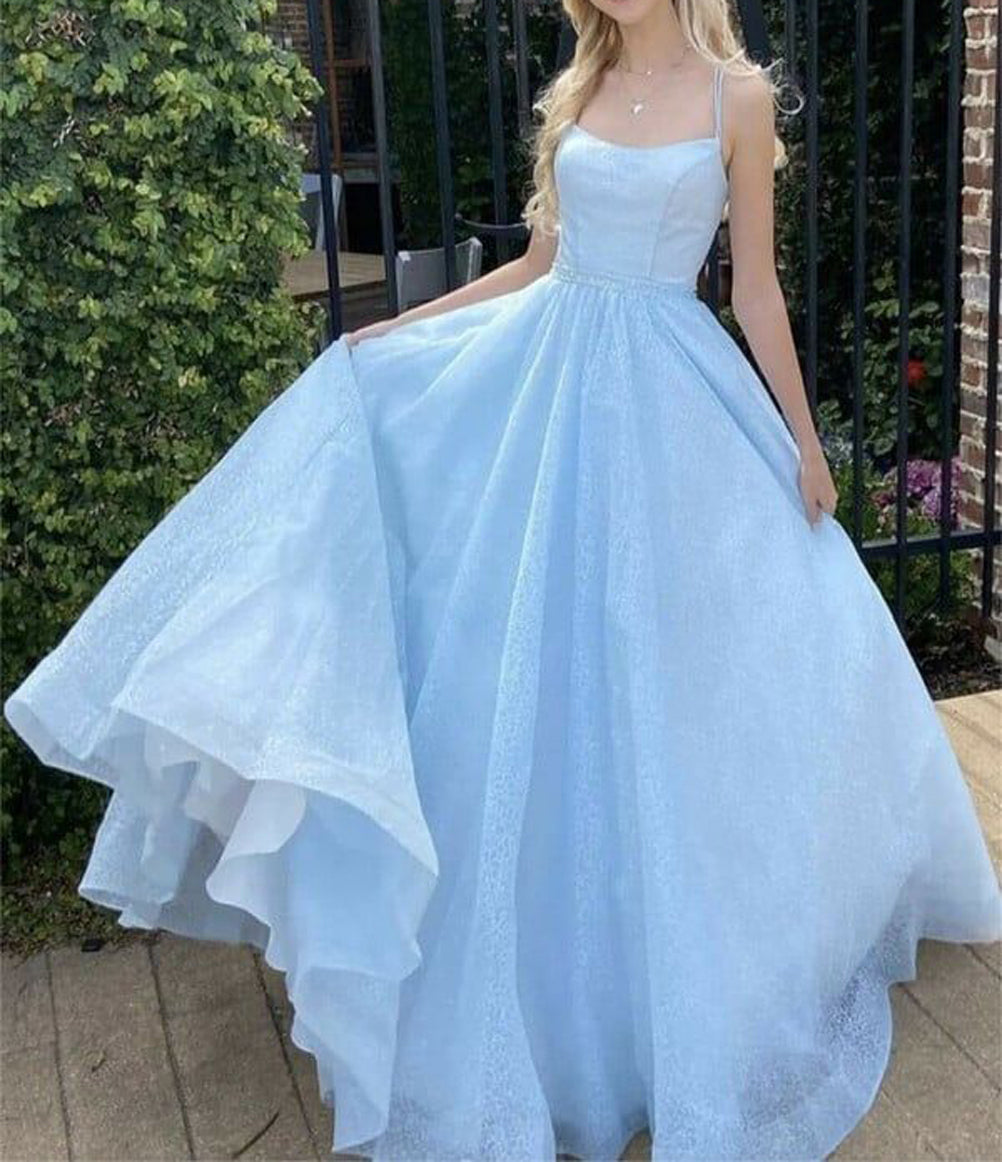 Women Tulle Formal Prom Dresses Long Sleeveless Evening Party Gowns YPD936