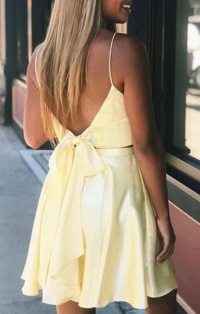 Women Satin Prom Dresses Short Cocktail Gowns Girls Homecoming Dresses Short Graduation Dress YHD159