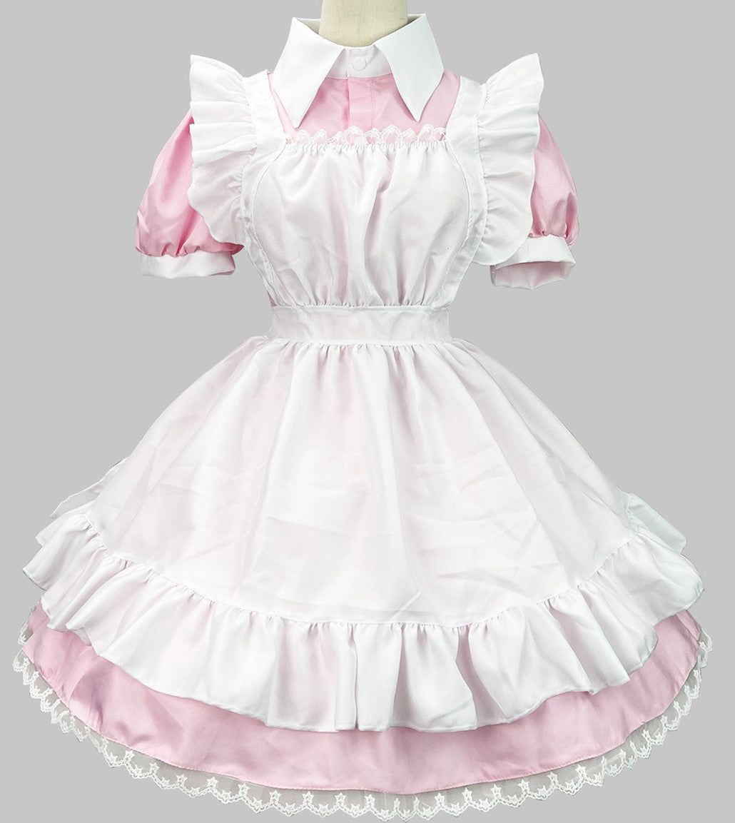 Anime Maid Cosplay Costume Dress for School Girls Halloween Maid Outfits Cute Lolita Dress YCC053