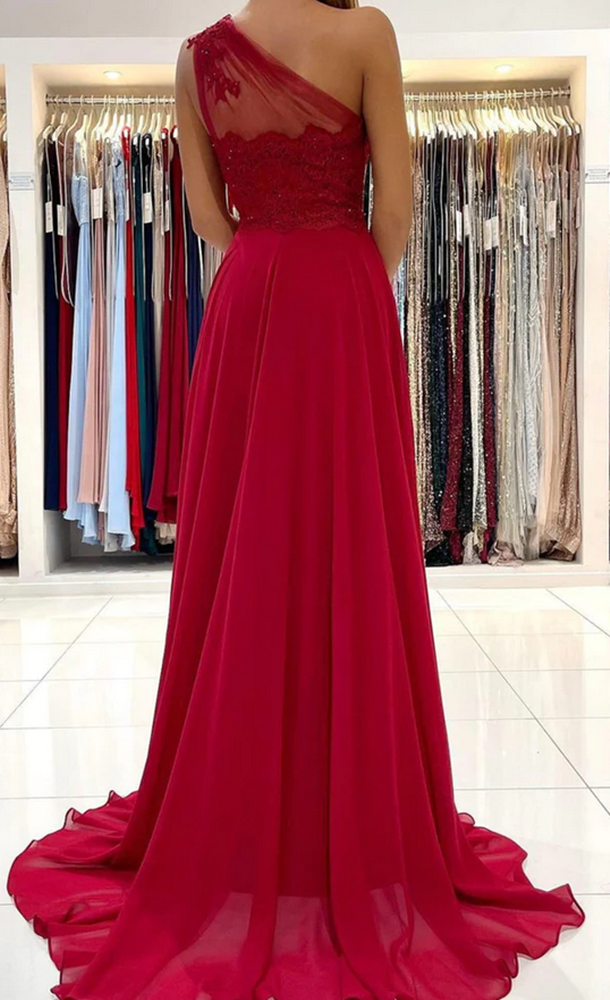 Women Lace Prom Dresses Long Appliques Evening Party Dress YPD078