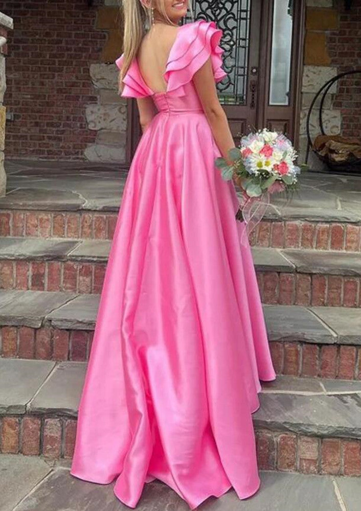 Women Hot Pink Prom Dresses Long A-Line Evening Gowns Formal Party Dress YPD366