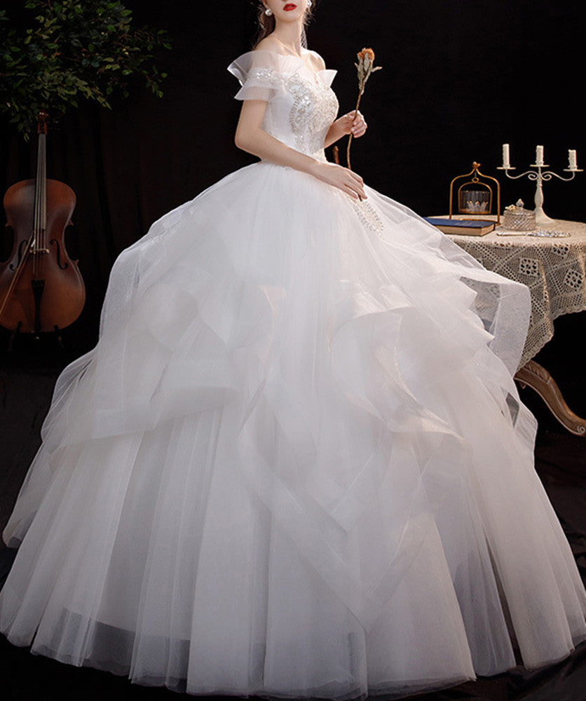 Women Appliques Wedding Dresses Long Sweetheart Bridal Gowns YWD028