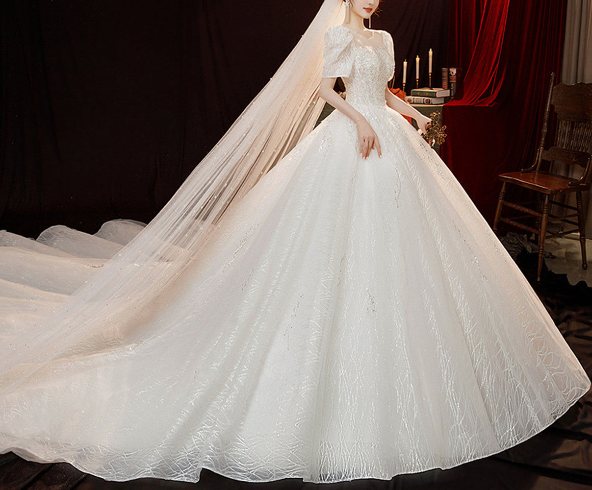 Women Lace Wedding Dresses Long Beaded Bridal Gowns YWD019