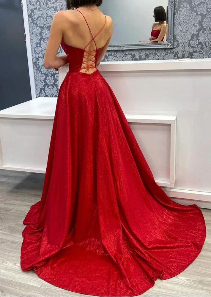 Women Side Slit Prom Dresses Long Backless Evening Gowns Formal Party Dress YPD352