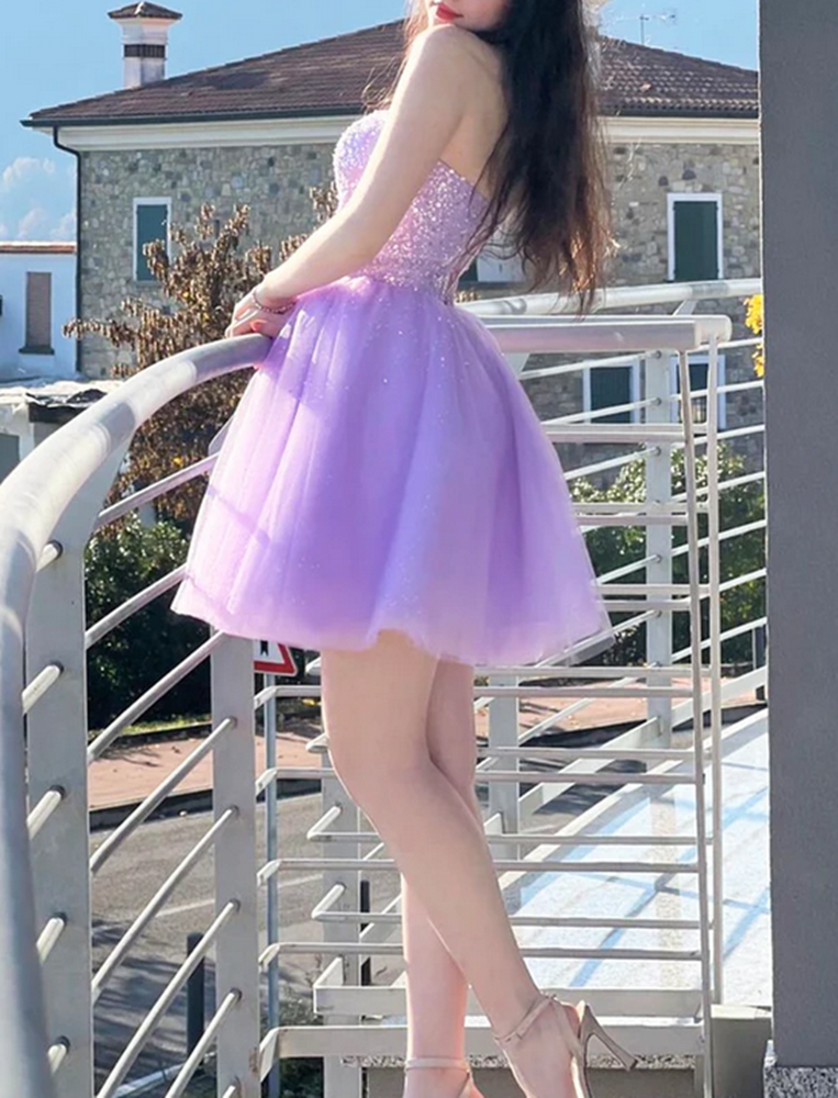 Women Sequins Prom Dresses Short Cocktail Gowns Girls Homecoming Dresses Short Graduation Dress YHD003