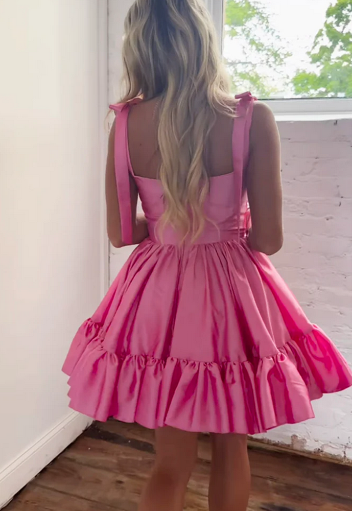 Women Sweetheart Prom Dresses Short Cocktail Gowns Satin Homecoming Dresses Short Graduation Dress YHD001