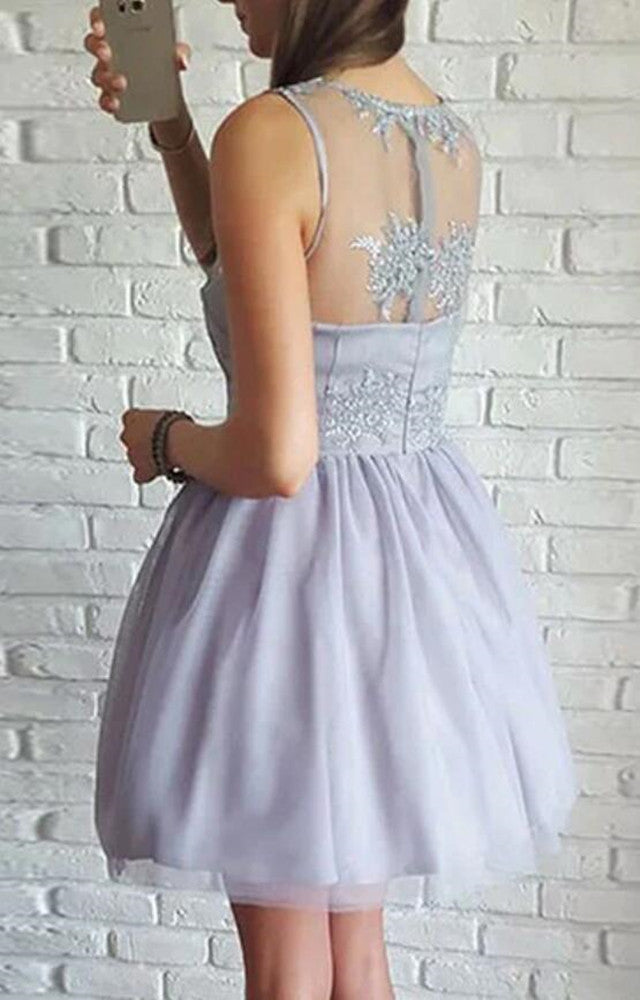 Women Appliques Prom Dresses Short Cocktail Gowns Girls Homecoming Dresses Short Graduation Dress YHD217