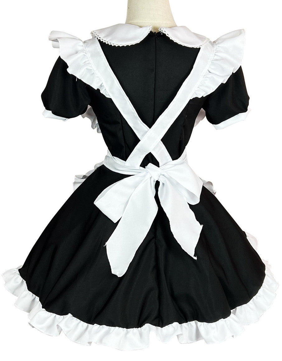 Anime Maid Cosplay Costume Dress for School Girls Halloween Maid Outfits Cute Lolita Dress YCC045