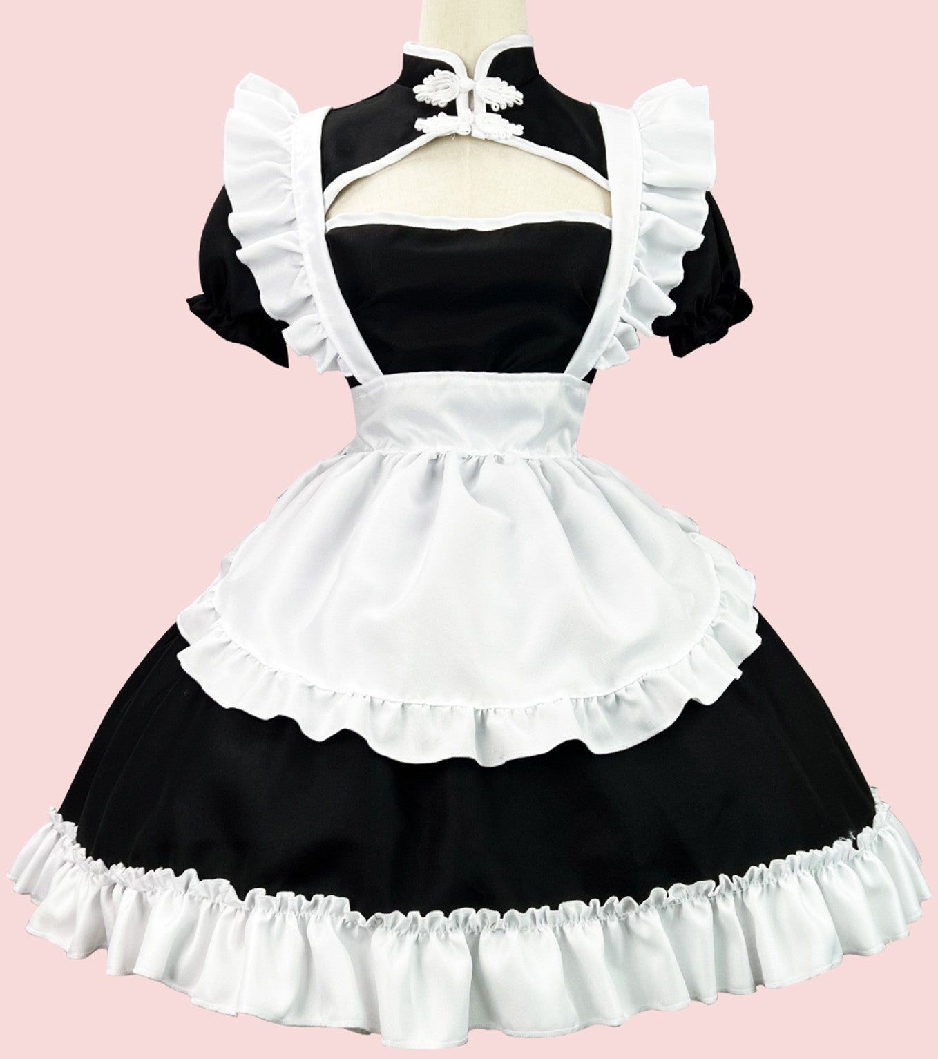 Anime Maid Cosplay Costume Dress for School Girls Halloween Maid Outfits Cute Lolita Dress YCC027