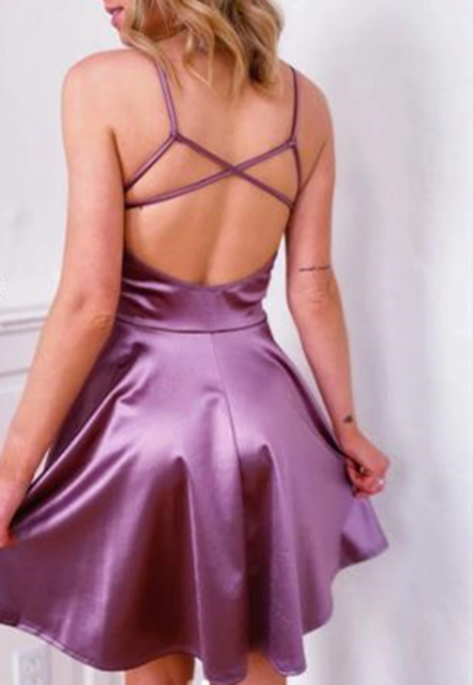 Women V-Neck Prom Dresses Short Cocktail Gowns Girls Homecoming Dresses Short Graduation Dress YHD013