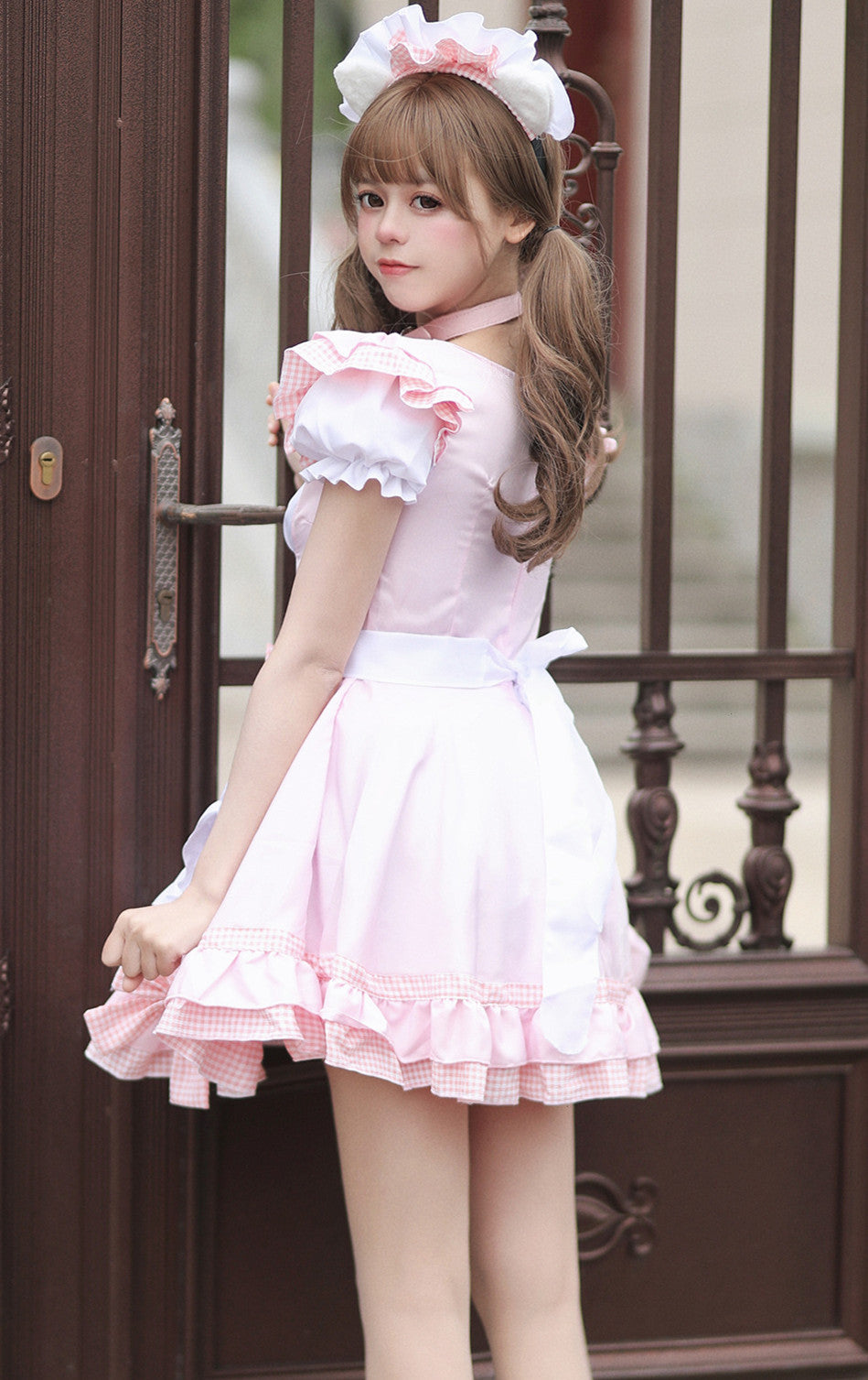 Anime Maid Cosplay Costume Dress for School Girls Maid Outfits Cute Lolita Dress YCC002