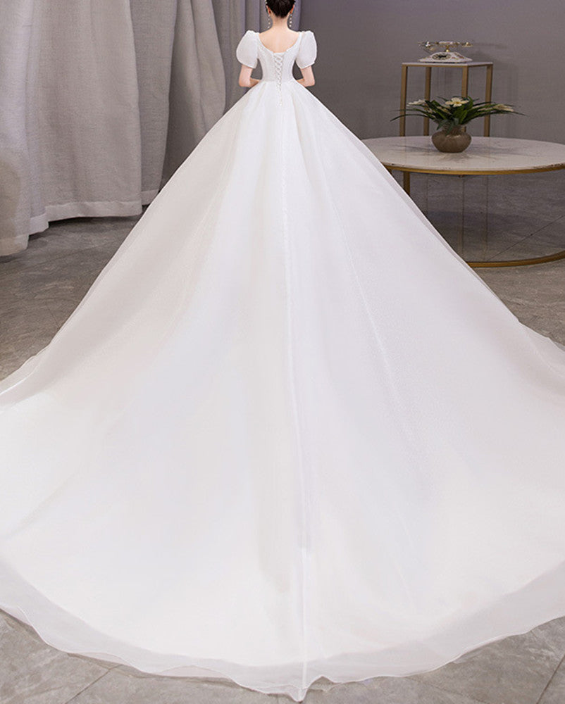 Women A-Line Wedding Dresses Simple Long Bridal Gowns YWD025