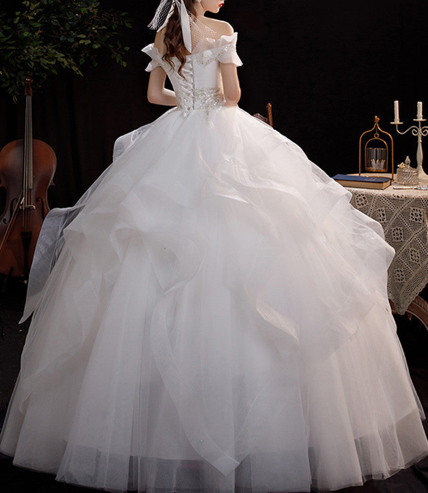 Women Appliques Wedding Dresses Long Sweetheart Bridal Gowns YWD028