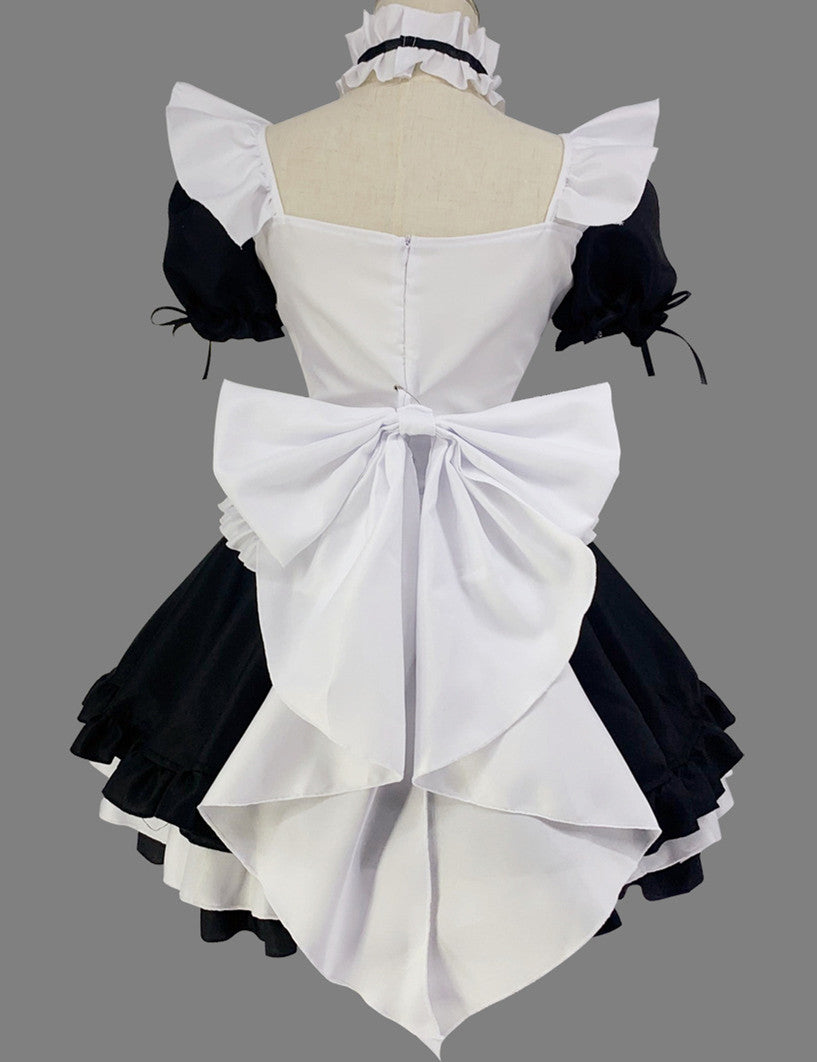 Anime Maid Cosplay Costume Dress for School Girls Halloween Maid Outfits Cute Lolita Dress YCC043