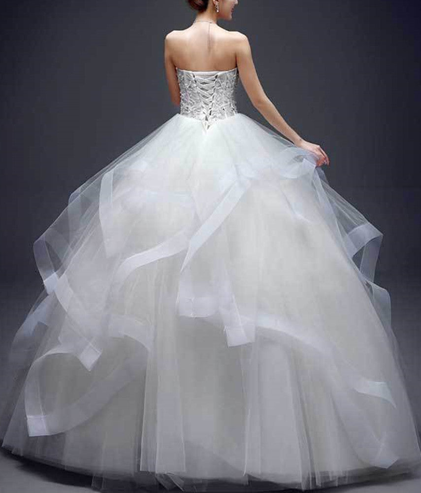 Women Appliques Wedding Dresses Long Bridal Gowns YWD027