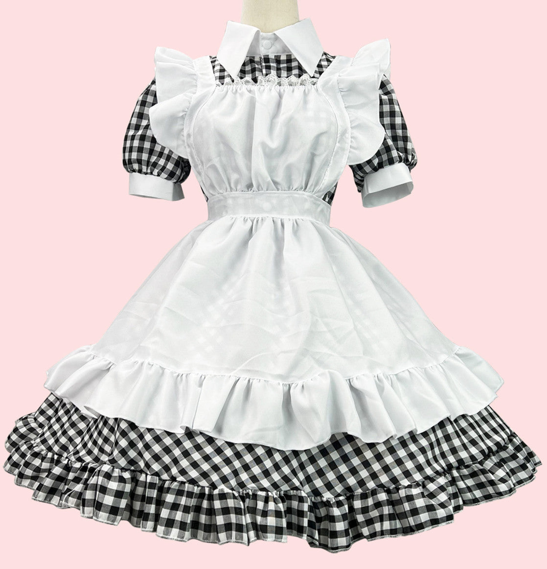 Anime Maid Cosplay Costume Dress for School Girls Halloween Maid Outfits Cute Lolita Dress YCC052