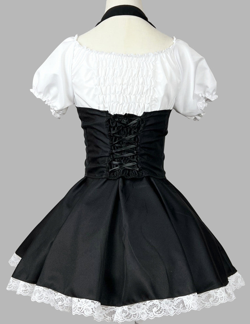 Anime Maid Cosplay Costume Dress for School Girls Halloween Maid Outfits Cute Lolita Dress YCC060