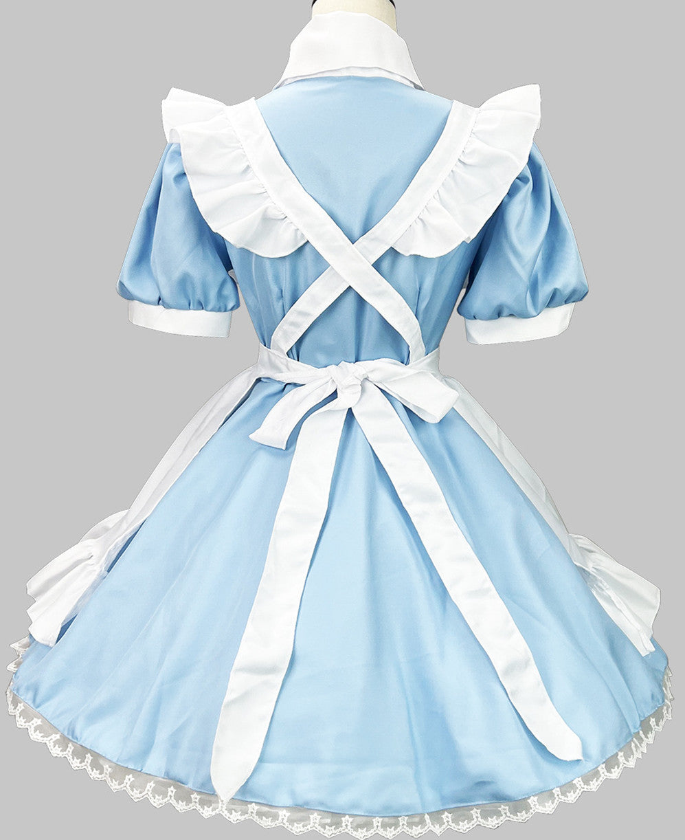 Anime Maid Cosplay Costume Dress for School Girls Halloween Maid Outfits Cute Lolita Dress YCC053