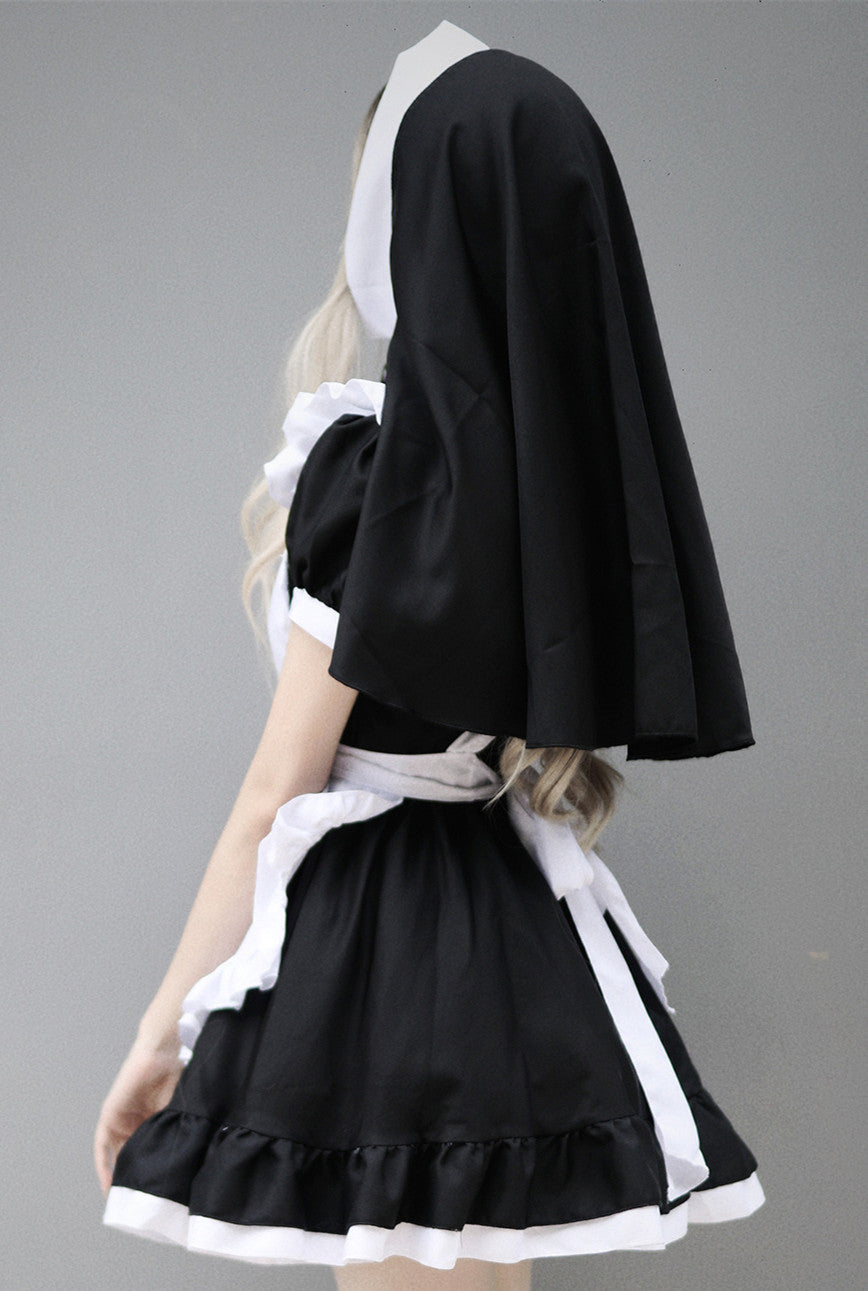 Anime Maid Cosplay Costume Dress for School Girls Halloween Maid Outfits Cute Lolita Dress YCC042