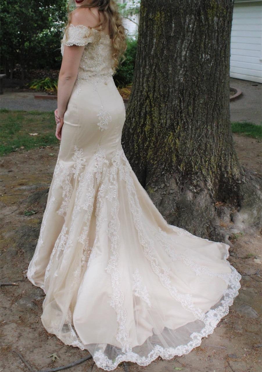 Women Mermaid Prom Dresses Long Lace Evening Gowns Formal Party Dress YPD267
