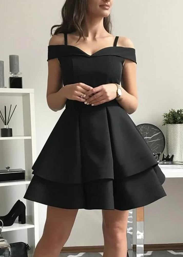 Women Satin Prom Dresses Short Cocktail Gowns Girls Layered Homecoming Dresses Short Graduation Dress YHD300