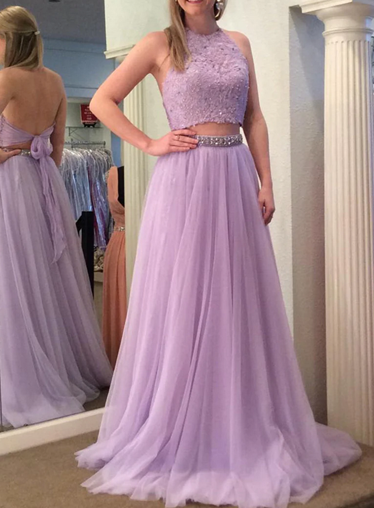 Women Lace Prom Dresses Long Beads Evening Gowns Formal Party Dress YPD441