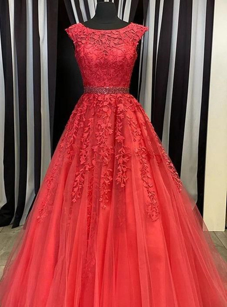 Women Lace Prom Dresses Long Appliques Evening Party Dress YPD108
